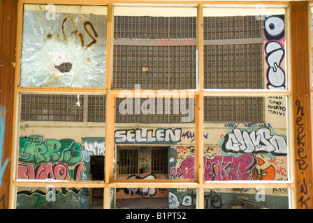 Abandoned prison of Carabanchel MADRID Spain Stock Photo