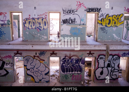 Abandoned prison of Carabanchel MADRID Spain Stock Photo