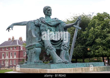 Statue Roman Emperor Constantine York Minster UK Stock Photo