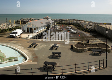 An elevated view of Ventnor Haven, Isle of Wight, England. Stock Photo