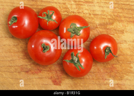 Six cherry tomatoes Stock Photo