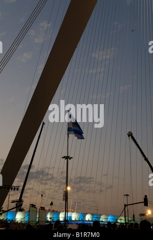 Israel Jerusalem String Bridge at the entrance to the city designed by santiago Calatrava Stock Photo