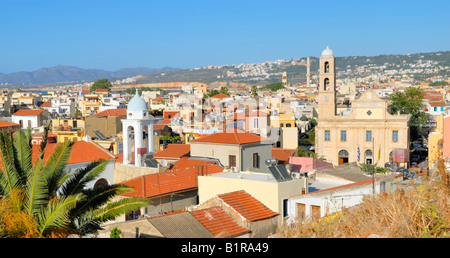 A fine view over roofs of Chania, Crete, Greece, Europe. Stock Photo