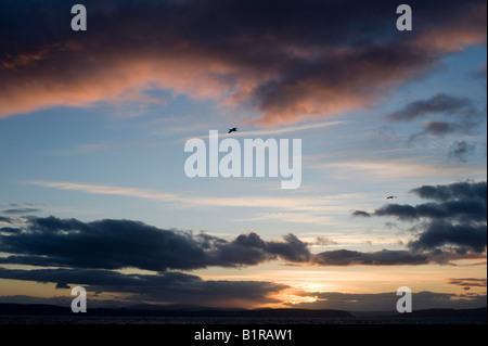 Sunset clouds. Morayshire, Scotland Stock Photo