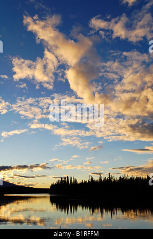 Sunset, evening mood at Moon Lake, Alaska, USA Stock Photo