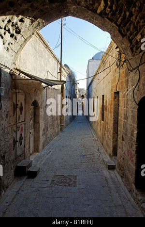 An Alley in the souk, Aleppo bazaar, UNESCO world heritage site, Syria, Arabia, Middle East Stock Photo