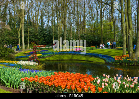 Flower garden, Keukenhof, Holland, Niederlande, Europa Stock Photo