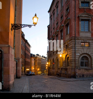 Old city alleyway, Gamla Stan, Stockholm, Sweden, Scandinavia, Europe Stock Photo