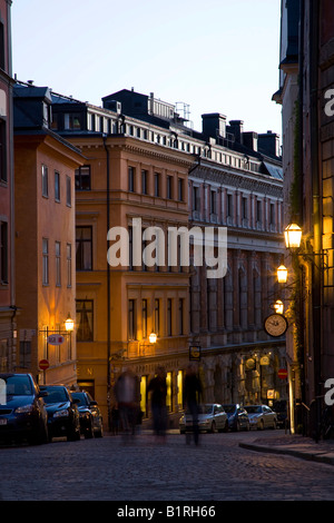 Gamla Stan, historic centre of Stockholm at dusk, Sweden, Scandinavia, Europe Stock Photo