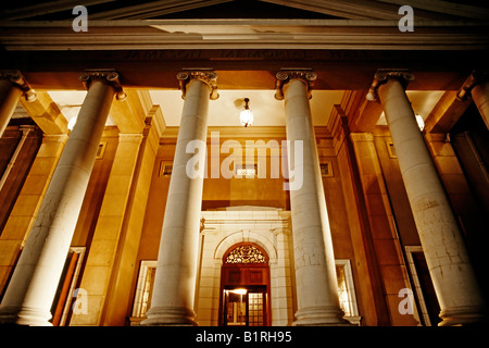 Neo-classical columned hall in the University of Cape Town, UCT, Cape Town, Cape Province, South Africa Stock Photo
