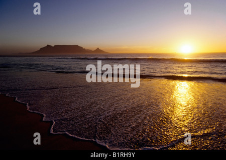 Blouberg Beach on Table Mountain, Cape Town, Cape Province, South Africa Stock Photo