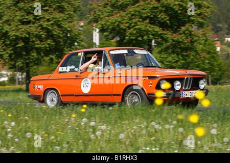 Vintage BMW car, Sachs Franken Classic Oldtimer-Tour Rally, Lower Franconia, Bavaria, Germany, Europe Stock Photo