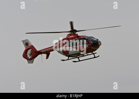 Paramedic helicopter in action Stock Photo