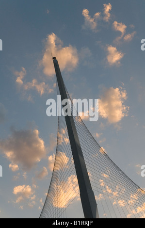 Israel Jerusalem String Bridge at the entrance to the city designed by santiago Calatrava Stock Photo