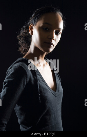 Portrait of a young dark-skinned woman Stock Photo