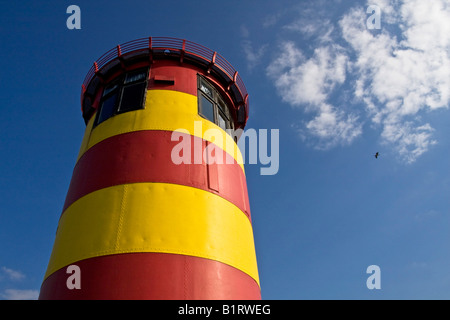 Lighthouse, Pilsum, Krummhoern, East Frisia, Lower Saxony, Germany, Europe Stock Photo