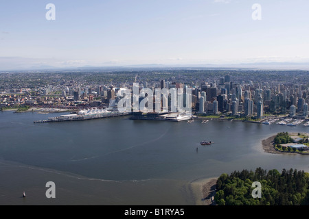 Stanley Park, Coral Harbour and Vancouver skyline, British Columbia, Canada, North America Stock Photo