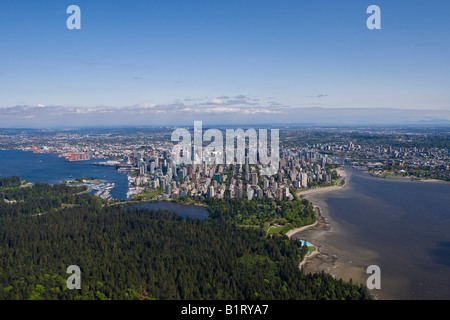 Stanley Park, Coral Harbour and Vancouver skyline, British Columbia, Canada, North America Stock Photo