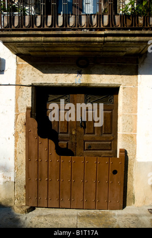 Traditional door called batipuerta CANDELARIO Salamanca province Castile and Leon region Spain Stock Photo