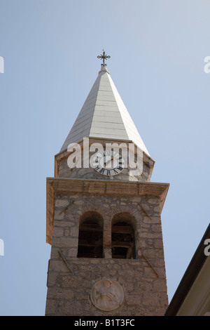 Opatija Istria Croatia Europe May Saint Jacob s church clock and bell tower in St Jacob s Park Stock Photo