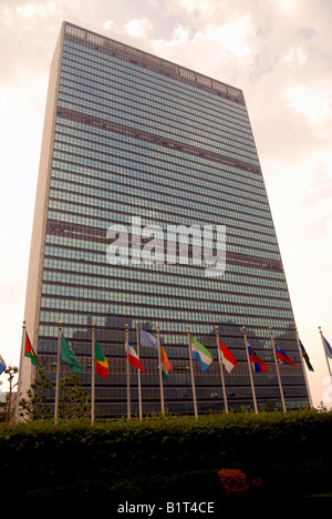 United Nations headquarters building in New York USA Stock Photo