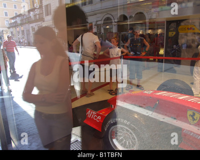 ferrari merchandise shop in rome italy Stock Photo