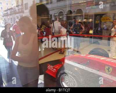 ferrari merchandise shop in rome italy Stock Photo