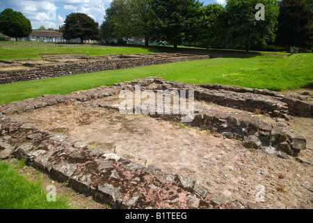 Ruins of the Roman Barracks at Caerleon, South Wales, UK Stock Photo