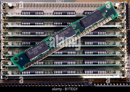 1 megabyte RAM chips, circa 1992 Stock Photo