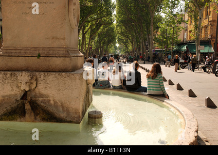 Fountain in Aix en Provence Stock Photo