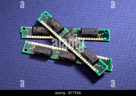 1 megabyte RAM chips, circa 1992 Stock Photo