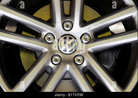 Alloy wheel on car Stock Photo