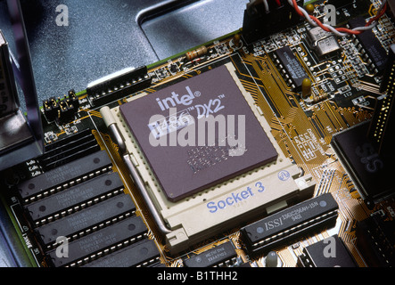 Intel i486 DX2 processor, circa 1992 Stock Photo