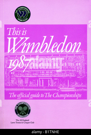 Wimbledon Lawn Tennis Championship Guide and Programme 1987 FOR EDITORIAL USE ONLY Stock Photo