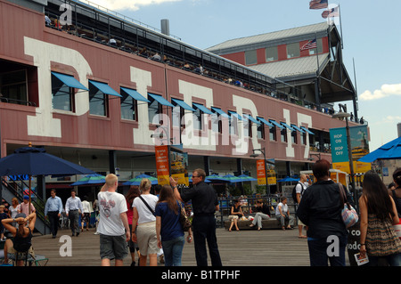 Pier 17 of South Street Seaport in New York Stock Photo