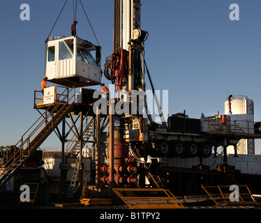 Drilling equipment, The Hellisheidi Geothermal Power Plant, Iceland Stock Photo