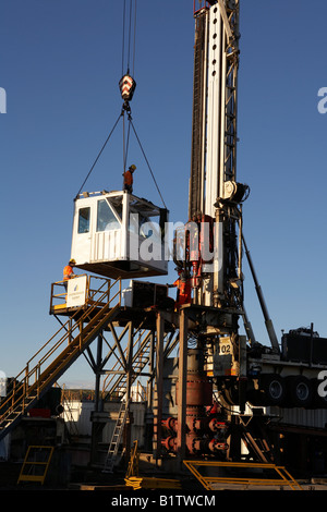 Drilling equipment, The Hellisheidi Geothermal Power Plant, Iceland Stock Photo