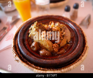 Moroccan, Tangine dish,   Marrakesh, Morocco Stock Photo