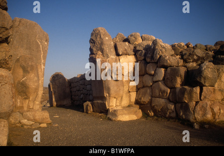 TURKEY Central Anatolia Corum Hattusas the ancient site of Hittite capital City. The Lion Gate. Stock Photo