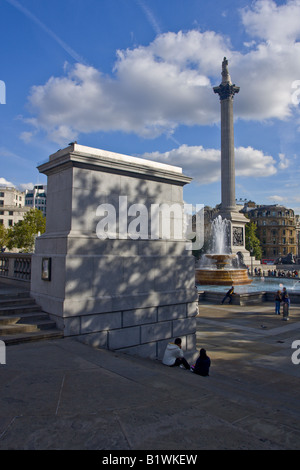Empty fourth plinth Trafalgar Square Stock Photo