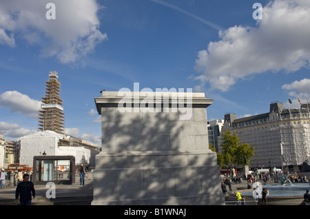 Empty fourth plinth Trafalgar Square Stock Photo