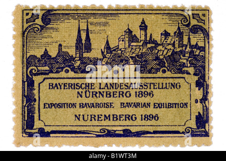 Bayerische Landesausstellung Nürnberg 1896, Exposition Bavaroise, Bavarian Exhibition Nuremberg 1896 Stock Photo