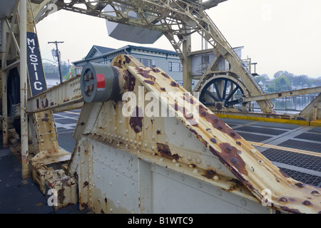 Mystic River Bascule Bridge Stock Photo