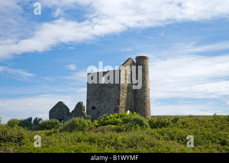 Wheal Reath old tin mine and ruined engine house Cripplesease Towednack St Ives West Cornwall England GB Great Britain UK United Stock Photo