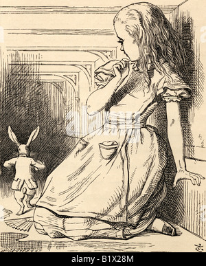 The White Rabbit is late from Alice's Adventures in Wonderland
