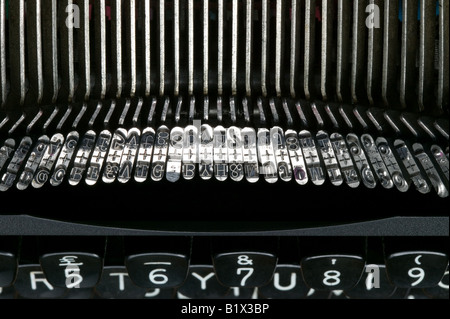 Close up of the keys on an old typewriter Stock Photo