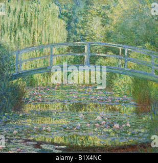 The Water-Lily Pond, Symphony in Green 1899 painted by Claude Monet Musee D'Orsay Art Gallery and Museum Paris France Europe Stock Photo