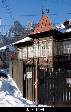 Traditional Romanian House Busteni Romania Stock Photo