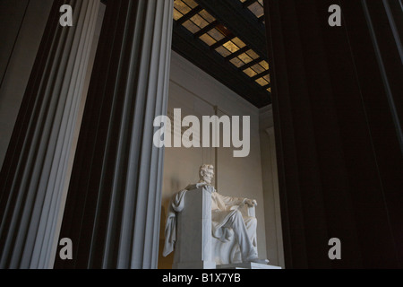 The Lincoln Memorial is located on the National Mall in Washington, D.C. built to honor President Abraham Lincoln. Stock Photo