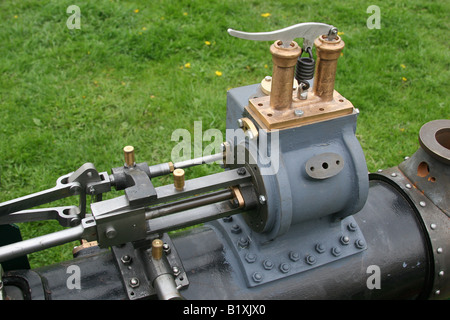 Control gear on model steam traction engine Stock Photo - Alamy